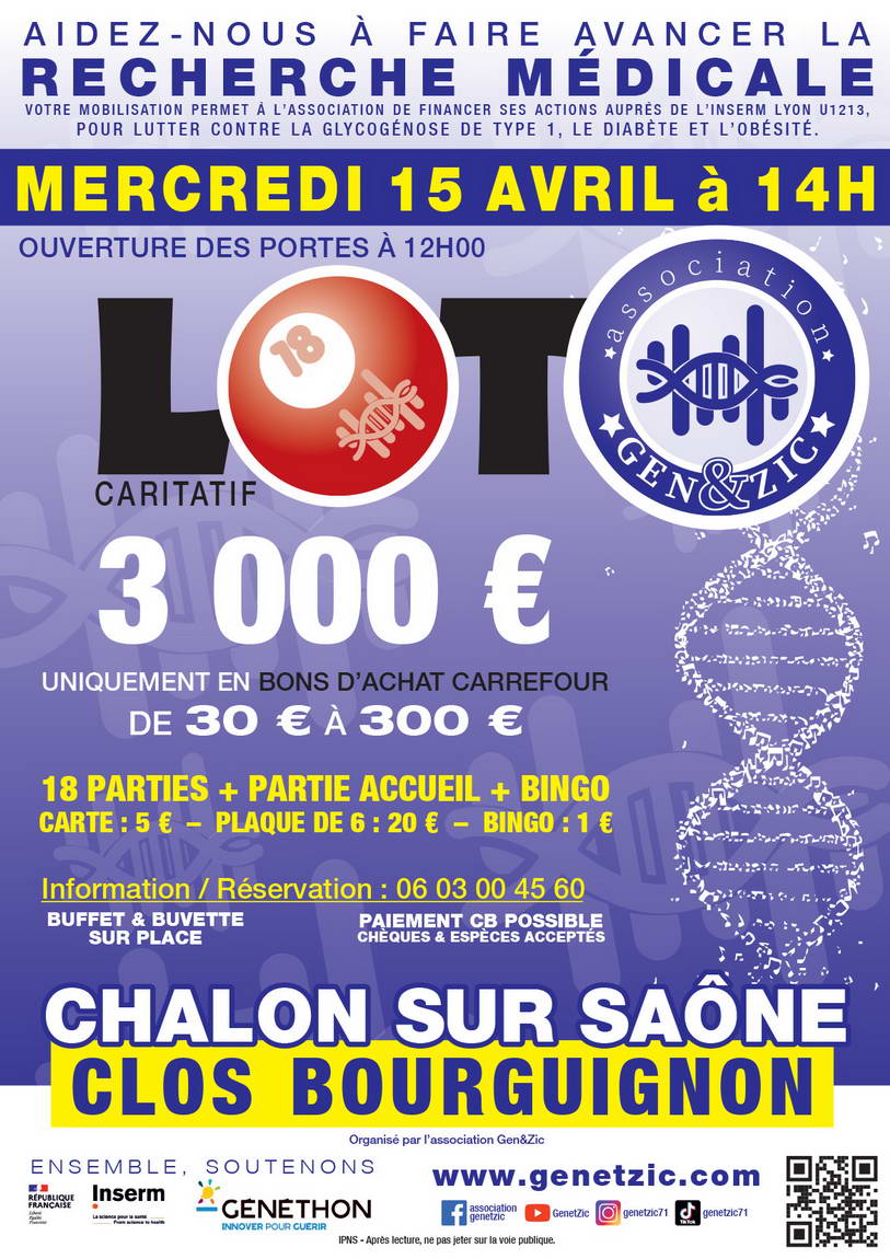 MERCREDI 15 AVRIL 2026 – LOTO CHALON-SUR-SAONE – CLOS BOURGUIGNON